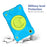 360 Degree Rotation Kickstand PC + Silicone Tablet Case Cover with Shoulder Strap for Samsung Galaxy Tab A7 Lite 8.7-inch - Blue/Grass Green - 2