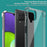 IMAK Transparent Reinforced Corners Soft TPU Cushion Ultra-Thin Slim Cover with Screen Protector for Samsung Galaxy A22 4G (EU Version) - Transparent Black - 3