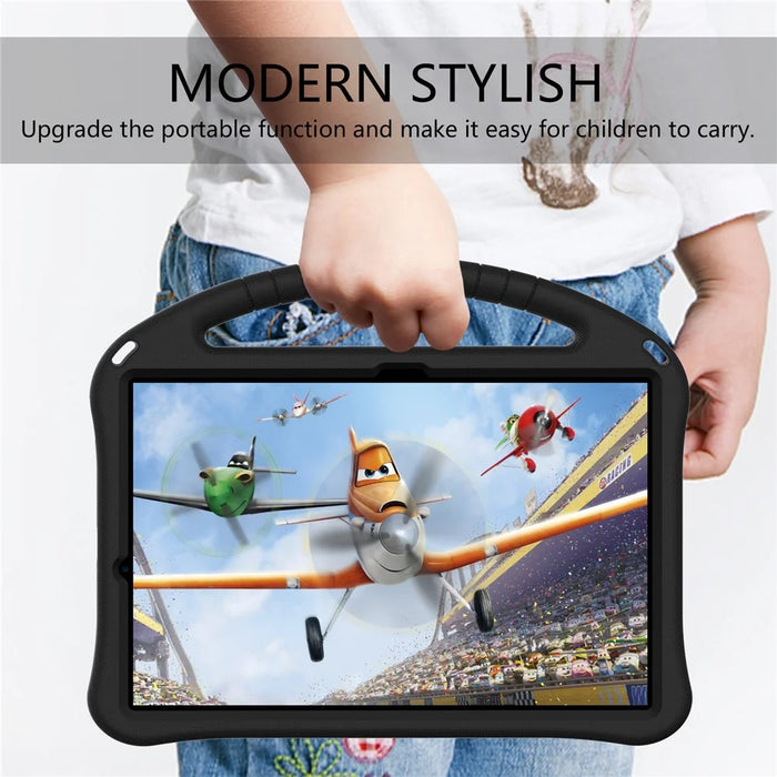 Handle Design Shockproof EVA Smart Tablet Cover Case for Samsung Galaxy Tab S8+ / S7 FE / Tab S7+ - Black - 2