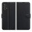 Wallet Design Folio Flip Litchi Texture Protective Soft PU Leather Phone Case with Stand for Samsung Galaxy A52s 5G/A52 4G/5G - Black - 1