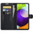 Wallet Design Folio Flip Litchi Texture Protective Soft PU Leather Phone Case with Stand for Samsung Galaxy A52s 5G/A52 4G/5G - Black - 4