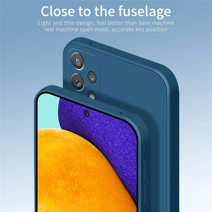 Silky-Soft Touch Soft Silicone Precise Cutouts Slim Protective Shockproof Case for Samsung Galaxy A72 5G / 4G - Black - 4