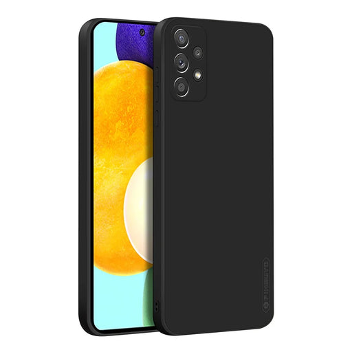 PINWUYO Soft Silicone Slim Fit Shockproof Protective Precise Cut-Out Phone Case for Samsung Galaxy A52 5G / 4G / A52s 5G - Black - 1