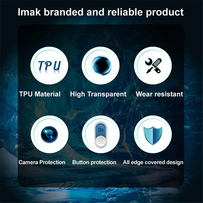 IMAK UX-5 Series Transparent Soft TPU Phone Case Protector for Samsung Galaxy A03s (164.2mm) - 3