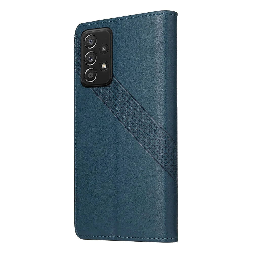 GQ.UTROBE 009 Series Multi-function Card Slot Phone Cover Leather Wallet Phone Case with Stand for Samsung Galaxy A52 5G / A52 4G / A52s 5G - Blue - 3