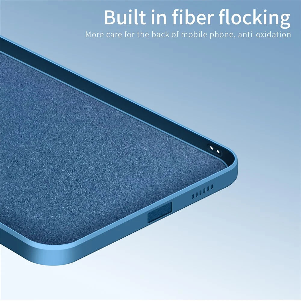 PINWUYO Phone Case for Samsung Galaxy S21 Ultra 5G, Silicone Precise Cutouts Protective Cover - Blue - 7