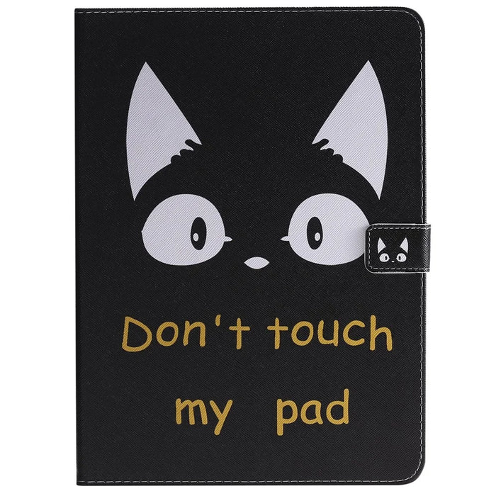 For Samsung Galaxy Tab A7 10.4 (2020) / (2022) / T505 / T500 Pattern Printing Wallet Stand Leather Tablet Case - Cat Ears - 2