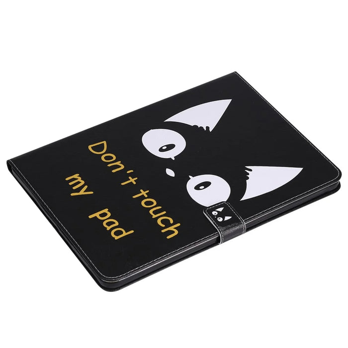 For Samsung Galaxy Tab A7 10.4 (2020) / (2022) / T505 / T500 Pattern Printing Wallet Stand Leather Tablet Case - Cat Ears - 6