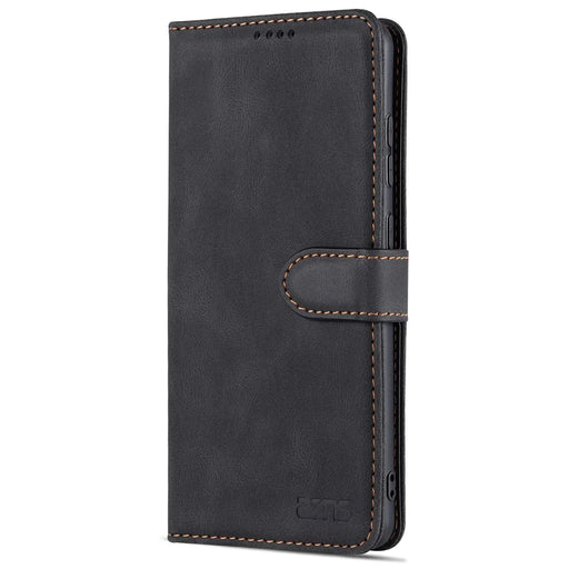 AZNS Shock-Absorbed Leather Phone Cover + Soft TPU Inner Shell for Samsung Galaxy A52 5G/4G/A52s 5G - Black - 2
