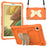 Butterfly Shape Kickstand Design Color Contrast Tablet Cover Case with Shoulder Strap for Samsung Galaxy Tab A7 Lite 8.7-inch - Beige/Orange - 1