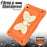Butterfly Shape Kickstand Design Color Contrast Tablet Cover Case with Shoulder Strap for Samsung Galaxy Tab A7 Lite 8.7-inch - Beige/Orange - 3