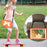 Butterfly Shape Kickstand Design Color Contrast Tablet Cover Case with Shoulder Strap for Samsung Galaxy Tab A7 Lite 8.7-inch - Beige/Orange - 5