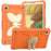 Butterfly Shape Kickstand Design Color Contrast Tablet Cover Case with Shoulder Strap for Samsung Galaxy Tab A7 Lite 8.7-inch - Beige/Orange - 6