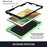 Butterfly Shape Kickstand Solid Color PC + Silicone Tablet Case Protective Shell with Shoulder Strap for Samsung Galaxy Tab A7 Lite 8.7-inch - Green - 2