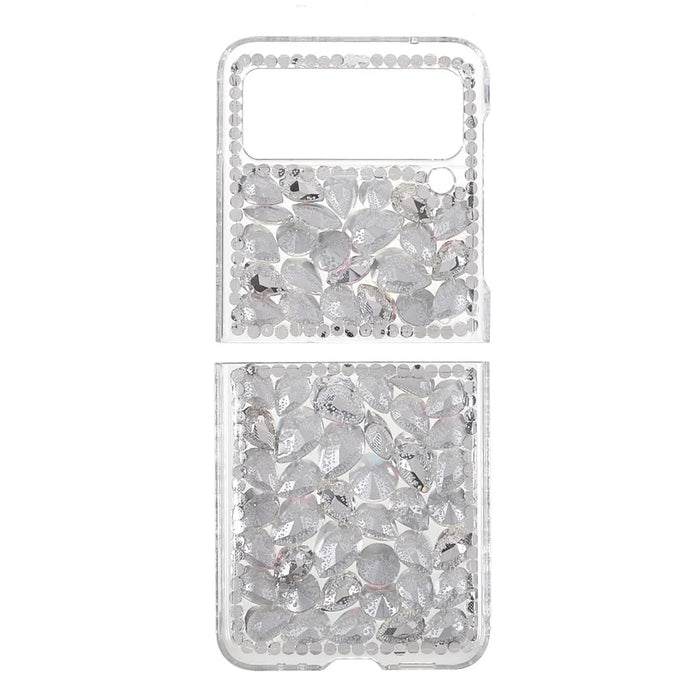 2-Piece Design Rhinestone Decoration Hard PC Cover Shell for Samsung Galaxy Z Flip3 5G - Pink - 2