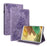 Imprinted Butterfly Flower PU Leather Card Slots Multi-Angle Stand Case with Elastic Band for Samsung Galaxy Tab A7 Lite 8.7-inch - Purple - 1