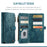 For Samsung Galaxy A12 Phone Cases with Strap CASEME C30 Zipper Multiple Card Holder PU Leather Cover - Blue - 4