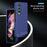 Anti-fall Ultra-thin Electroplating PC Phone Case Shell for Samsung Galaxy Z Fold3 5G - Blue - 2