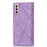 Splicing Design Leather Phone Case Wallet Stand Protective Cover for Samsung Galaxy S21 FE 5G / S21 Fan Edition - Purple - 3