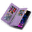 Shockproof Splicing Design Leather + TPU Phone Case Wallet Stand Protective Cover for Samsung Galaxy A52 5G / A52s 5G / A52 4G - Purple - 7