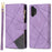 Stylish Splicing Design Leather Phone Case Wallet Stand Protective Cover for Samsung Galaxy A32 5G / M32 5G - Purple - 1