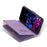 Stylish Splicing Design Leather Phone Case Wallet Stand Protective Cover for Samsung Galaxy A32 5G / M32 5G - Purple - 5
