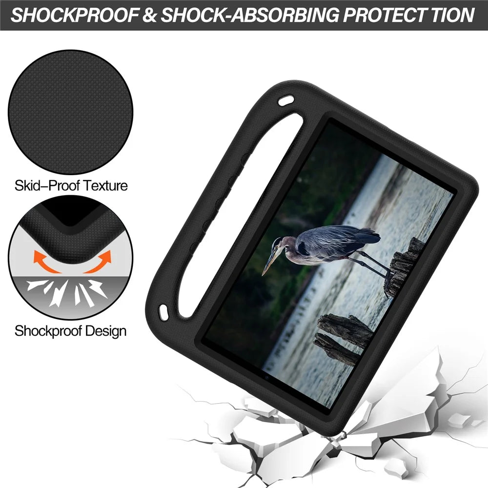 Kickstand Handle Design Drop-proof EVA Tablet Case Cover for  Samsung Galaxy Tab A 8.0 Wi-Fi (2019) SM-T290/Tab A 8.0 LTE (2019) SM-T295 - Black - 3