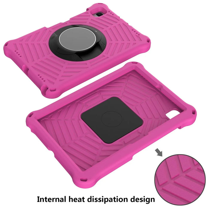 Spider Web Kickstand EVA Tablet Case with Shoulder Strap for Samsung Galaxy Tab S6 Lite (2020) P615 P610 / (2022) / (2024) - Rose - 4
