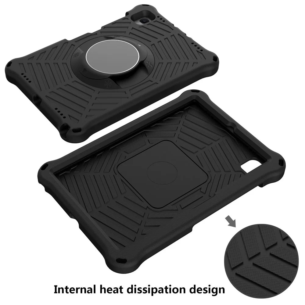Spider Web Texture EVA Tablet Cover Case with Kickstand Shoulder Strap for Samsung Galaxy Tab S5e 10.5 (2019) SM-T720/T725 - Black - 4
