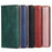 Wallet Stand Design Magnetic Auto-absorbed Leather Phone Cover Shell for Samsung Galaxy A22 5G (EU Version) - Black - 7
