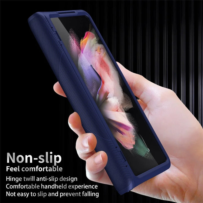 Anti-Drop Shock-Absorbed Phone Protective Cover Case for Samsung Galaxy Z Fold3 5G - Blue - 6