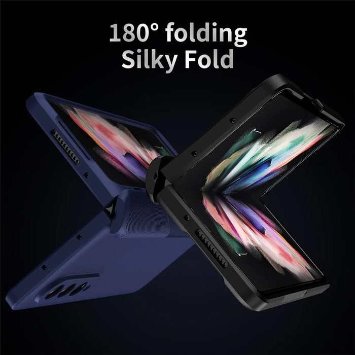 Anti-Drop Shock-Absorbed Phone Protective Cover Case for Samsung Galaxy Z Fold3 5G - Blue - 7