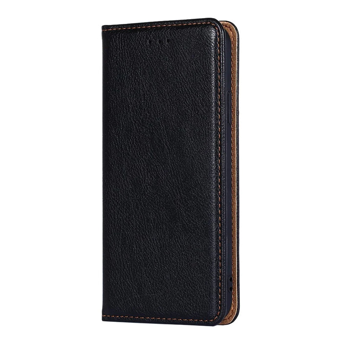 PU Leather Stand Wallet Protective Phone Shell Cover for Samsung Galaxy A03s (164.2mm) - Black - 2