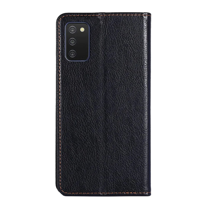 PU Leather Stand Wallet Protective Phone Shell Cover for Samsung Galaxy A03s (164.2mm) - Black - 3