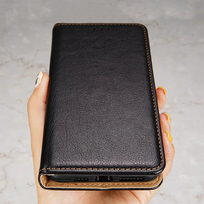 PU Leather Stand Wallet Protective Phone Shell Cover for Samsung Galaxy A03s (164.2mm) - Black - 6
