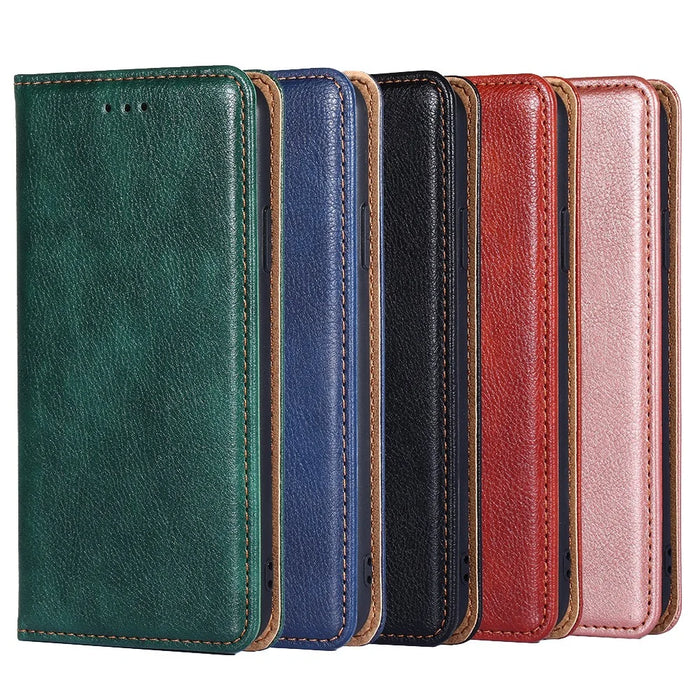 PU Leather Stand Wallet Protective Phone Shell Cover for Samsung Galaxy A03s (164.2mm) - Black - 7