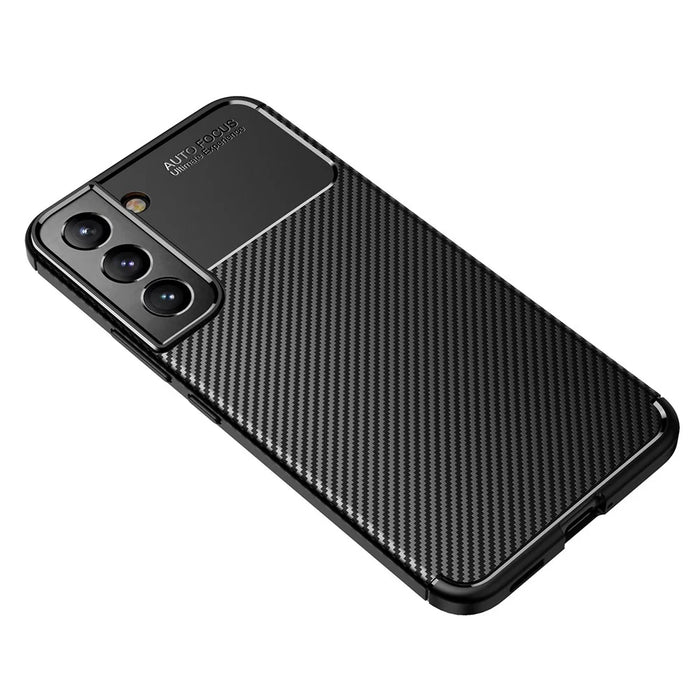 Carbon Fiber Texture Design Flexible TPU Protective Case for Samsung  Galaxy S22+ 5G - Black - 3