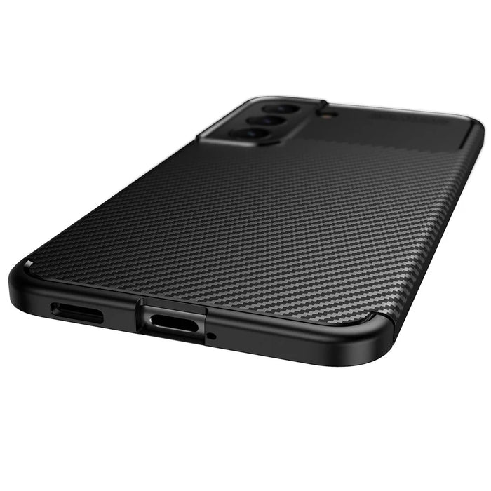 Carbon Fiber Texture Design Flexible TPU Protective Case for Samsung  Galaxy S22+ 5G - Black - 4