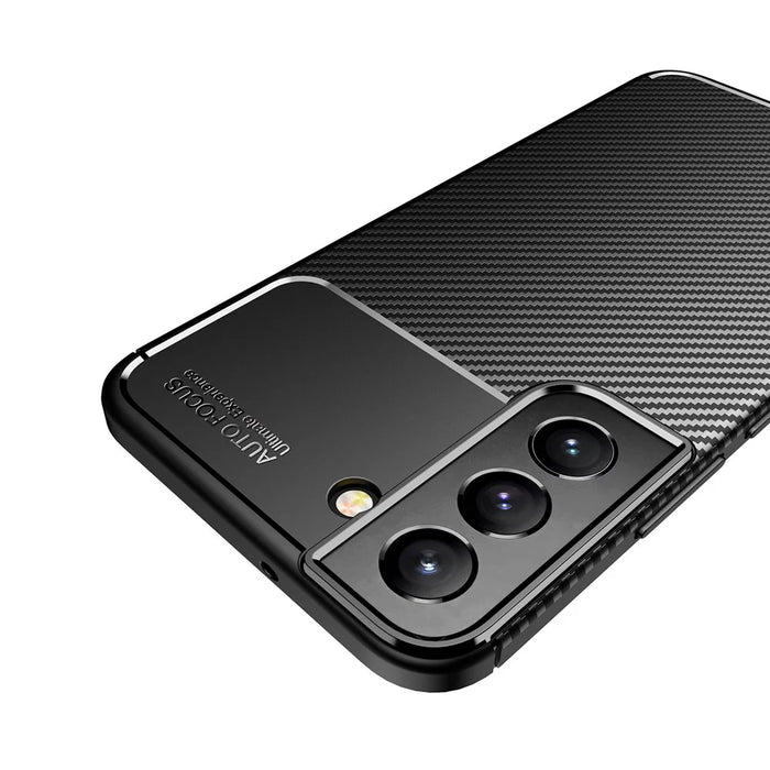 Carbon Fiber Texture Design Flexible TPU Protective Case for Samsung  Galaxy S22+ 5G - Black - 6