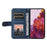 For Samsung Galaxy S21 FE 5G Leather Wallet Cases Skin Touch Phone Cover Stand with Strap - Blue - 4