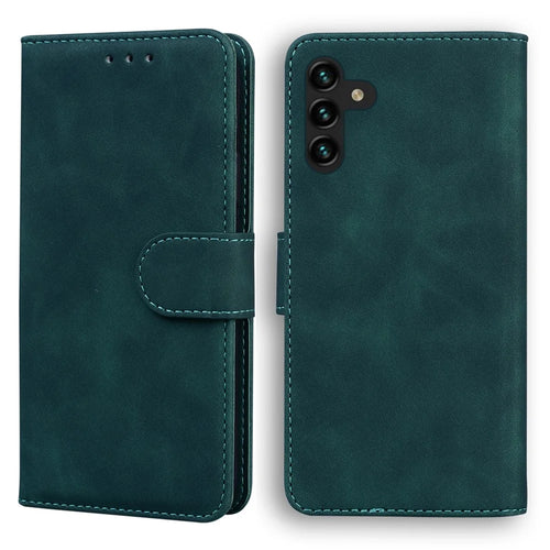 Solid Color Full-Protective Leather Phone Protective Shell for Samsung Galaxy A13 5G / A04s 4G (164.7mm) - Green - 1