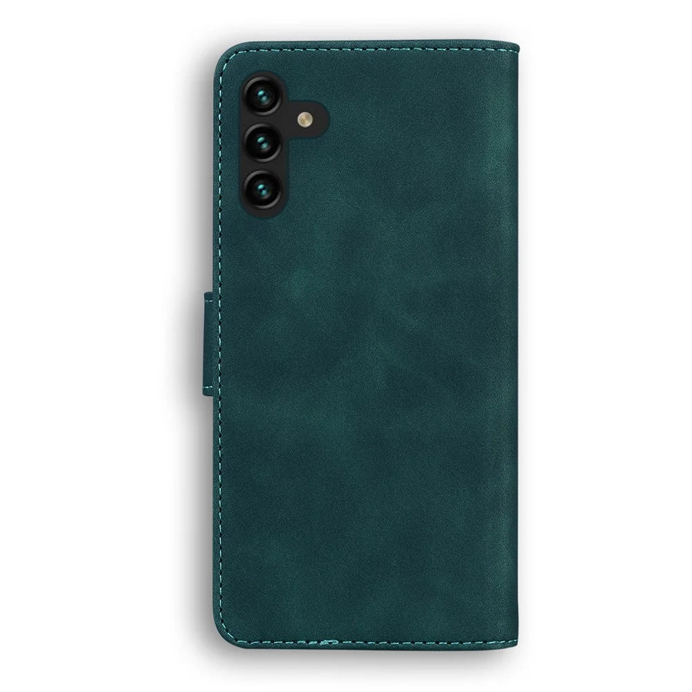 Solid Color Full-Protective Leather Phone Protective Shell for Samsung Galaxy A13 5G / A04s 4G (164.7mm) - Green - 3