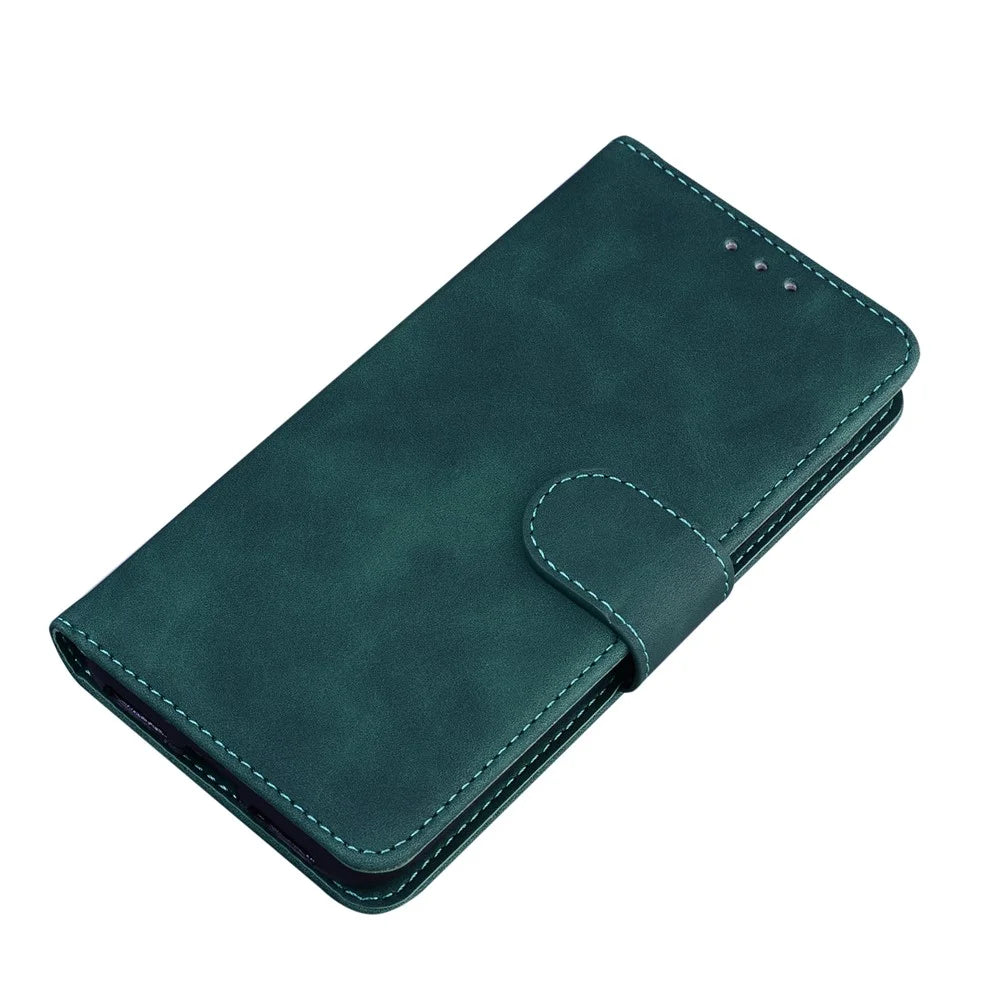 Solid Color Full-Protective Leather Phone Protective Shell for Samsung Galaxy A13 5G / A04s 4G (164.7mm) - Green - 5