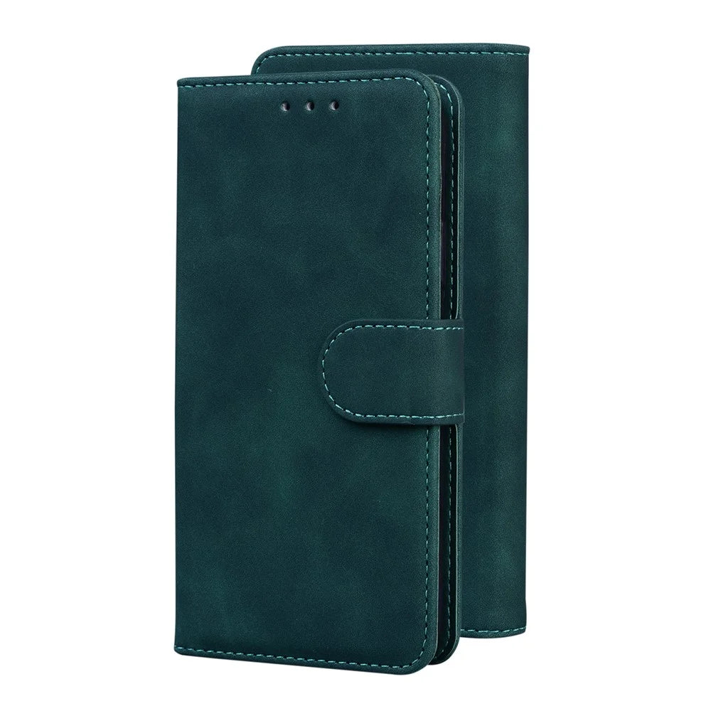 Solid Color Full-Protective Leather Phone Protective Shell for Samsung Galaxy A13 5G / A04s 4G (164.7mm) - Green - 6
