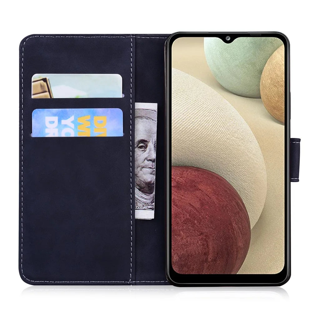 TPU + PU Leather Scratch Resistant Protective Phone Case Cover with Stand and Wallet for Samsung Galaxy M32 (Global Version) - Black - 4