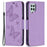 Imprint Butterfly Pattern Stand Wallet Leather Phone Shell Case with Wrist Strap for Samsung Galaxy A22 4G (EU Version) - Purple - 1