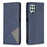 Rhombus-Like Imprinting Card Slots Design Leather Stand Phone Case Cover for Samsung Galaxy A22 4G (EU Version) - Blue - 1