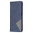 Rhombus-Like Imprinting Card Slots Design Leather Stand Phone Case Cover for Samsung Galaxy A22 4G (EU Version) - Blue - 5