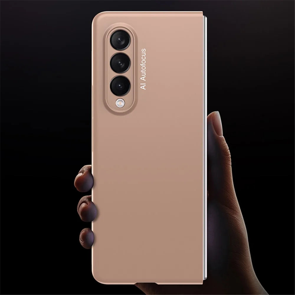 GKK Stylish Ultra Slim Full Protection Precise Cutout Hard PC Protective Phone Cover for Samsung Galaxy Z Fold3 5G - Silver - 6