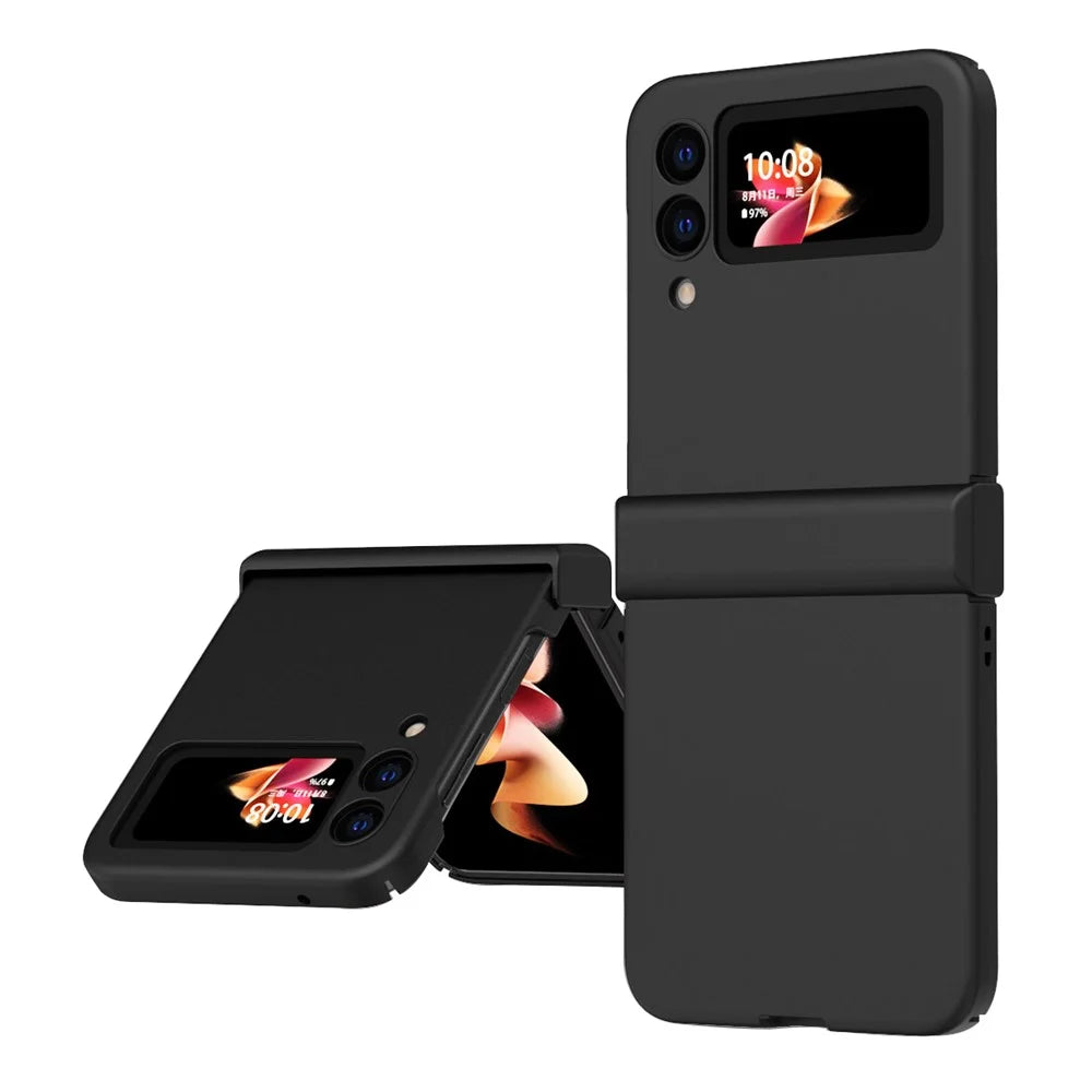 Flip Hard PC Case Anti-Drop Shock-Absorbed Phone Cover for Samsung Galaxy Z Flip3 5G - Black - 1